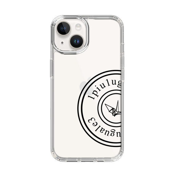 Slim Protection Case for Apple iPhone 14［ 1PIU1UGUALE3 - crane - Black ］