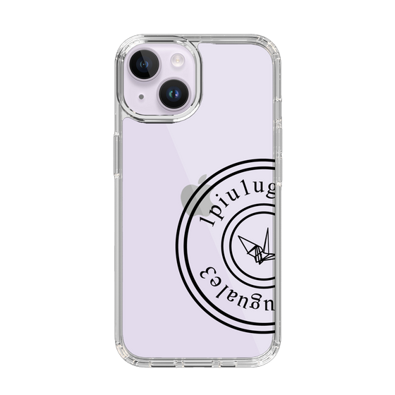 Slim Protection Case for Apple iPhone 14［ 1PIU1UGUALE3 - crane - Black ］