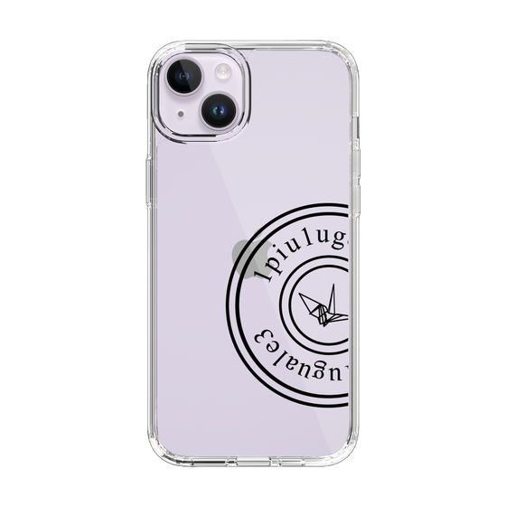 Slim Protection Case for Apple iPhone 14 Plus［ 1PIU1UGUALE3 - crane - Black ］