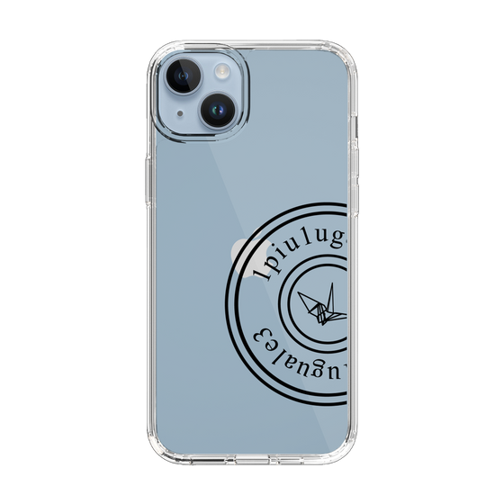 Slim Protection Case for Apple iPhone 14 Plus［ 1PIU1UGUALE3 - crane - Black ］