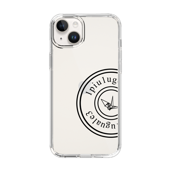 Slim Protection Case for Apple iPhone 14 Plus［ 1PIU1UGUALE3 - crane - Black ］