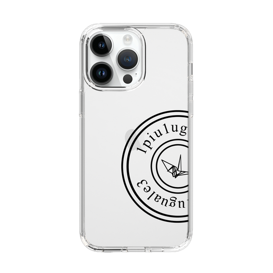 Slim Protection Case for Apple iPhone 14 Pro Max［ 1PIU1UGUALE3 - crane - Black ］