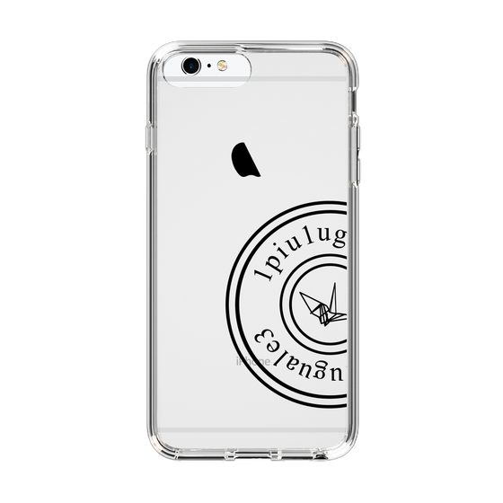 Slim Protection Case for Apple iPhone 6s Plus［ 1PIU1UGUALE3 - crane - Black ］