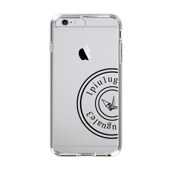 Slim Protection Case for Apple iPhone 6s Plus［ 1PIU1UGUALE3 - crane - Black ］