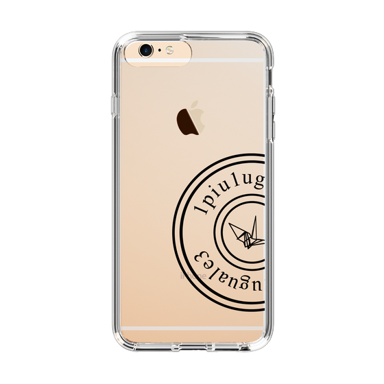 Slim Protection Case for Apple iPhone 6s Plus［ 1PIU1UGUALE3 - crane - Black ］