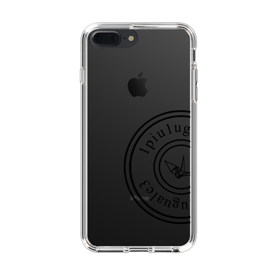 Slim Protection Case for Apple iPhone 7 Plus［ 1PIU1UGUALE3 - crane - Black ］