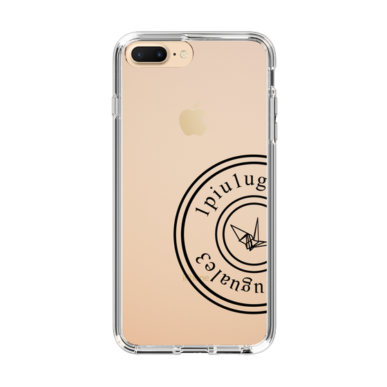 Slim Protection Case for Apple iPhone 7 Plus［ 1PIU1UGUALE3 - crane - Black ］