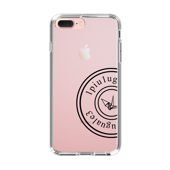 Slim Protection Case for Apple iPhone 7 Plus［ 1PIU1UGUALE3 - crane - Black ］