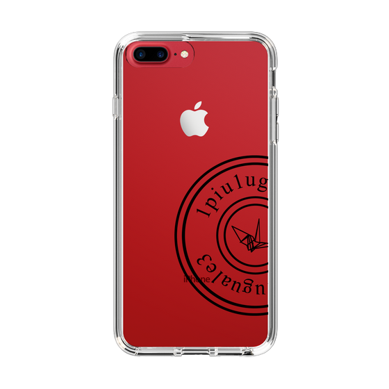 Slim Protection Case for Apple iPhone 7 Plus［ 1PIU1UGUALE3 - crane - Black ］