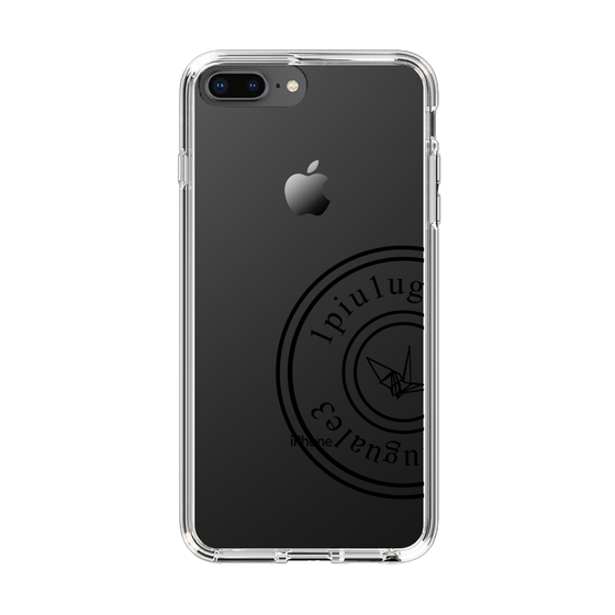 Slim Protection Case for Apple iPhone 8 Plus［ 1PIU1UGUALE3 - crane - Black ］