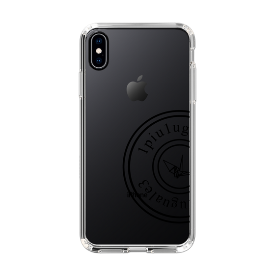 Slim Protection Case for Apple iPhone XS Max［ 1PIU1UGUALE3 - crane - Black ］