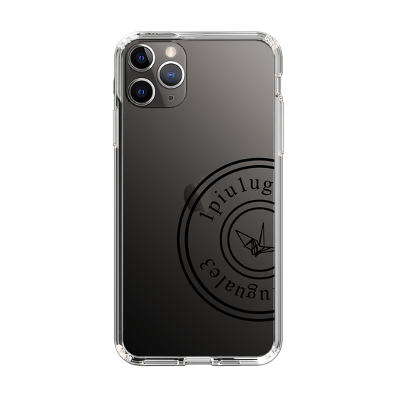 Slim Protection Case for Apple iPhone 11 Pro Max［ 1PIU1UGUALE3 - crane - Black ］
