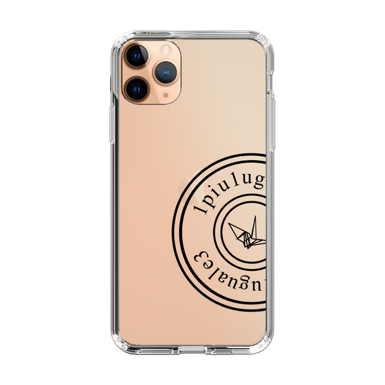 Slim Protection Case for Apple iPhone 11 Pro Max［ 1PIU1UGUALE3 - crane - Black ］