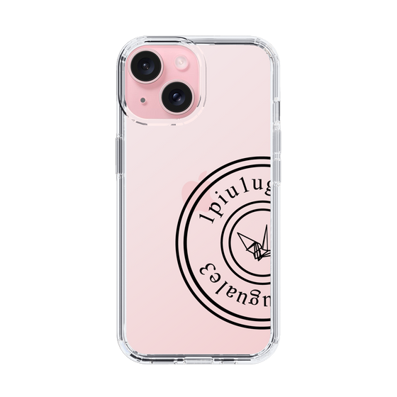 Slim Protection Case for Apple iPhone 15［ 1PIU1UGUALE3 - crane - Black ］