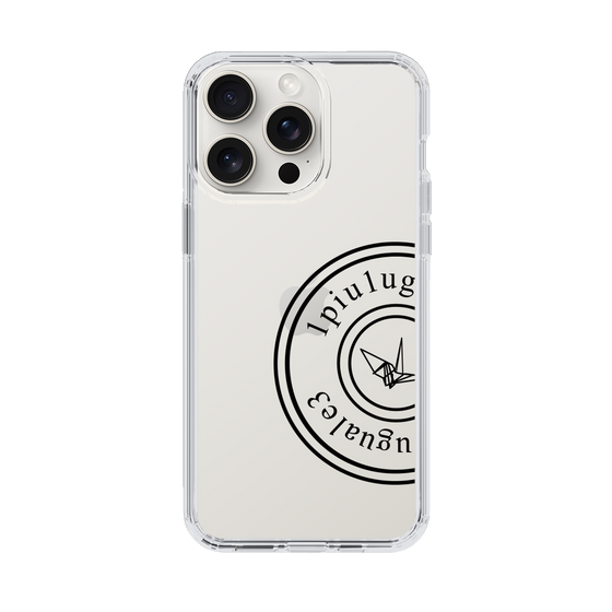 Slim Protection Case for Apple iPhone 15 Pro Max［ 1PIU1UGUALE3 - crane - Black ］