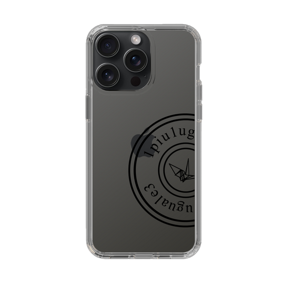 Slim Protection Case for Apple iPhone 15 Pro Max［ 1PIU1UGUALE3 - crane - Black ］