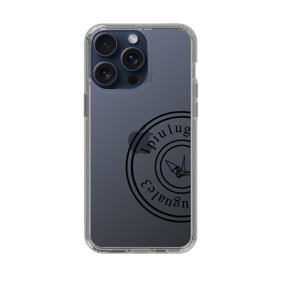 Slim Protection Case for Apple iPhone 15 Pro Max［ 1PIU1UGUALE3 - crane - Black ］