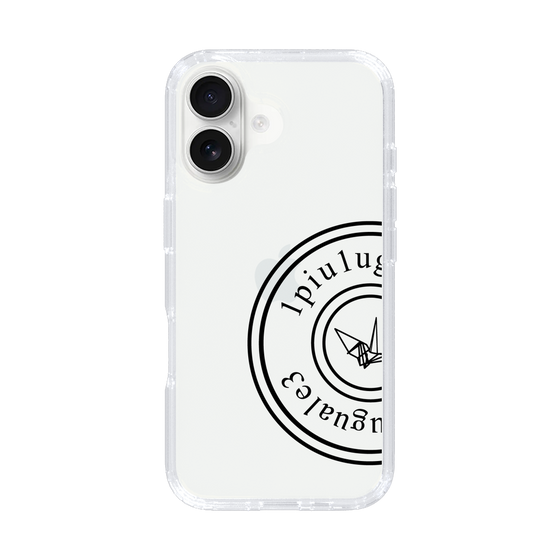 Slim Protection Case for Apple iPhone 16［ 1PIU1UGUALE3 - crane - Black ］
