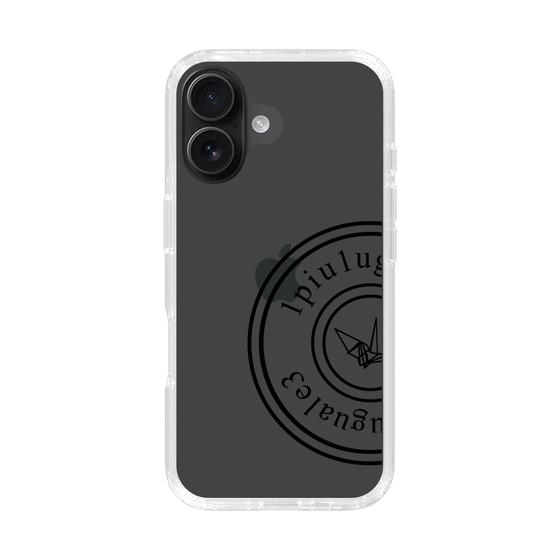 Slim Protection Case for Apple iPhone 16［ 1PIU1UGUALE3 - crane - Black ］