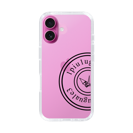 Slim Protection Case for Apple iPhone 16［ 1PIU1UGUALE3 - crane - Black ］
