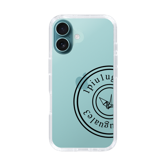Slim Protection Case for Apple iPhone 16［ 1PIU1UGUALE3 - crane - Black ］