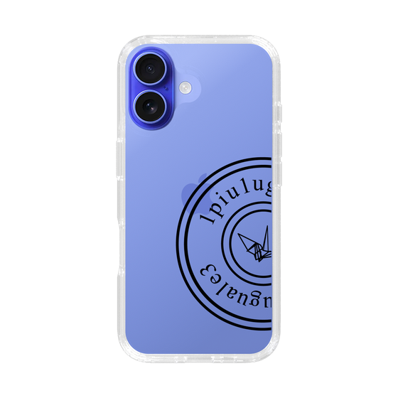 Slim Protection Case for Apple iPhone 16［ 1PIU1UGUALE3 - crane - Black ］