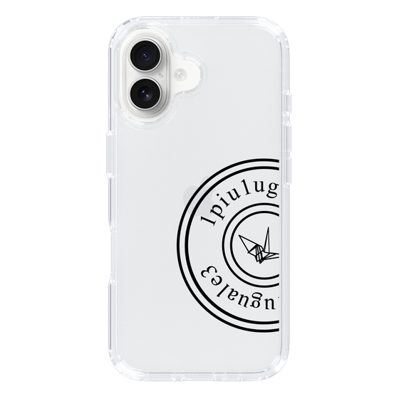 Slim Protection Case for Apple iPhone 16 Plus［ 1PIU1UGUALE3 - crane - Black ］