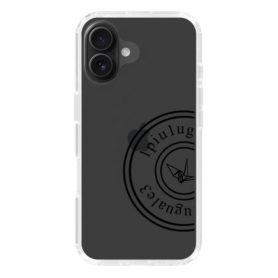 Slim Protection Case for Apple iPhone 16 Plus［ 1PIU1UGUALE3 - crane - Black ］