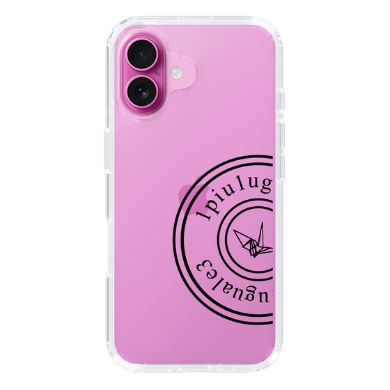 Slim Protection Case for Apple iPhone 16 Plus［ 1PIU1UGUALE3 - crane - Black ］