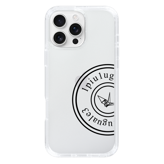 Slim Protection Case for Apple iPhone 16 Pro Max［ 1PIU1UGUALE3 - crane - Black ］