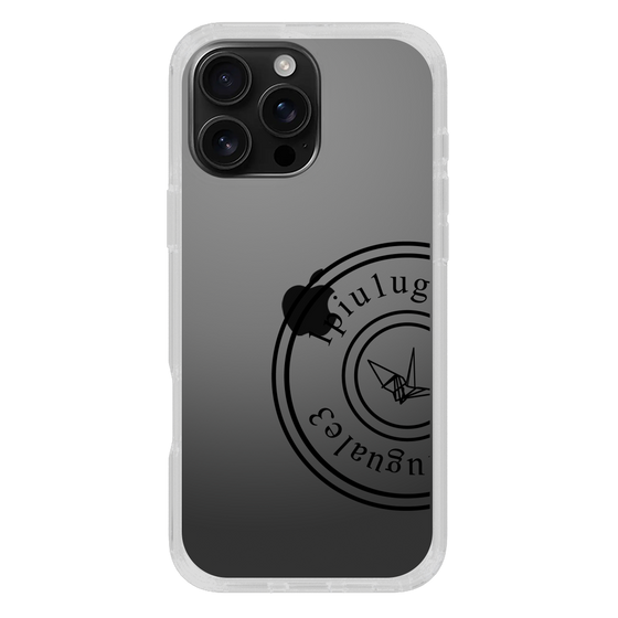 Slim Protection Case for Apple iPhone 16 Pro Max［ 1PIU1UGUALE3 - crane - Black ］