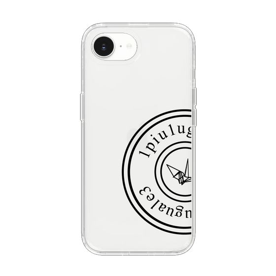 Slim Protection Case for Apple iPhone 16e［ 1PIU1UGUALE3 - crane - Black ］