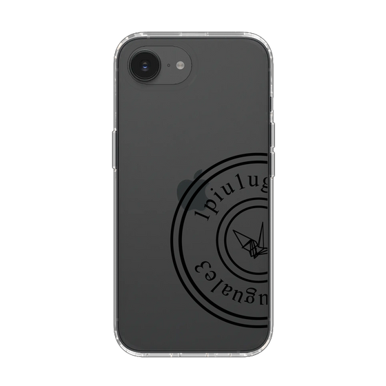 Slim Protection Case for Apple iPhone 16e［ 1PIU1UGUALE3 - crane - Black ］