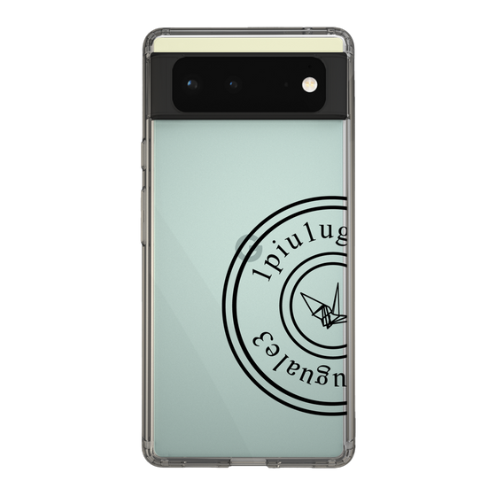 Slim Protection Case for Google Pixel 6［ 1PIU1UGUALE3 - crane - Black ］