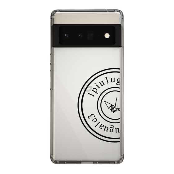 Slim Protection Case for Google Pixel 6 Pro［ 1PIU1UGUALE3 - crane - Black ］