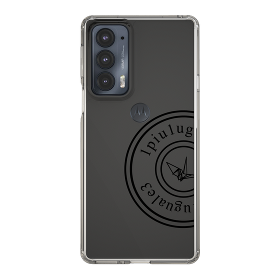 Slim Protection Case for Motorola edge 20［ 1PIU1UGUALE3 - crane - Black ］