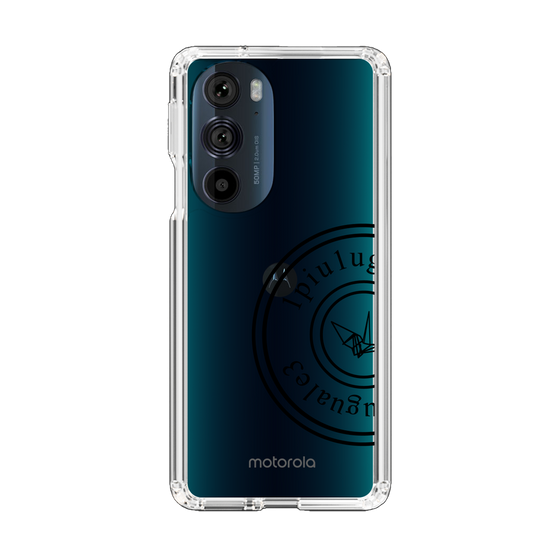 Slim Protection Case for Motorola edge 30 PRO［ 1PIU1UGUALE3 - crane - Black ］