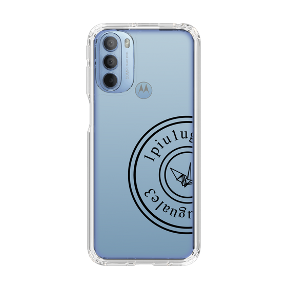 Slim Protection Case for Motorola moto g31［ 1PIU1UGUALE3 - crane - Black ］
