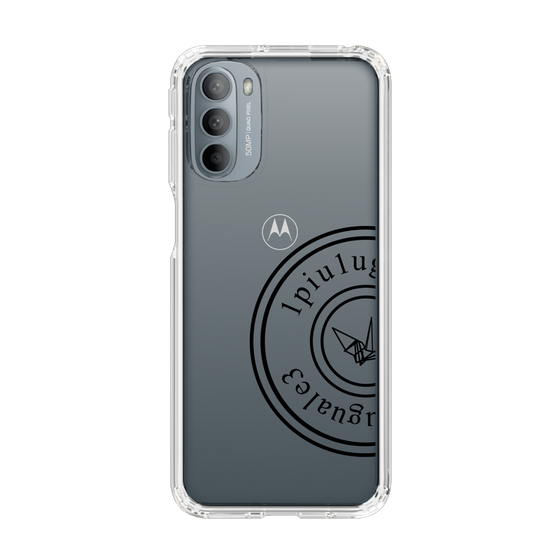 Slim Protection Case for Motorola moto g31［ 1PIU1UGUALE3 - crane - Black ］