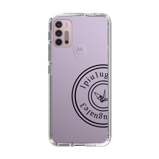 Slim Protection Case for Motorola moto g30［ 1PIU1UGUALE3 - crane - Black ］