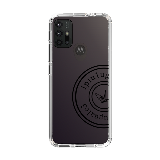 Slim Protection Case for Motorola moto g30［ 1PIU1UGUALE3 - crane - Black ］