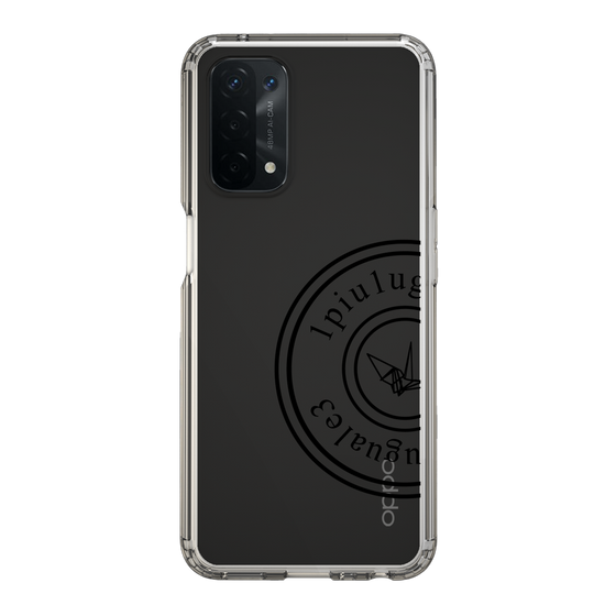 Slim Protection Case for OPPO A54 5G［ 1PIU1UGUALE3 - crane - Black ］