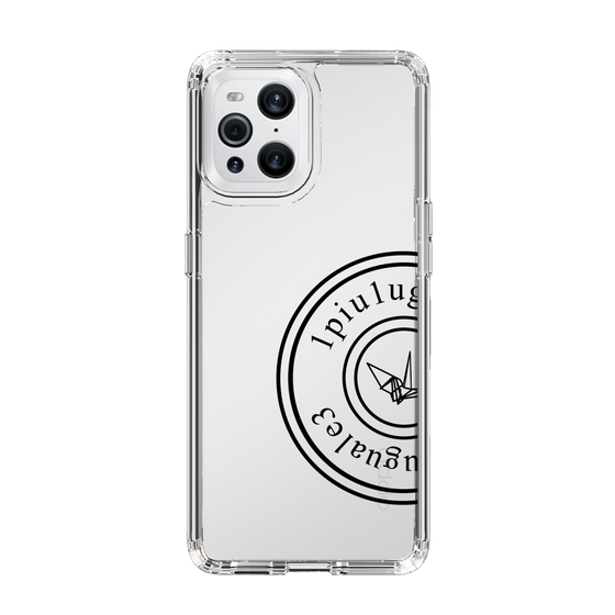 Slim Protection Case for OPPO Find X3 Pro［ 1PIU1UGUALE3 - crane - Black ］