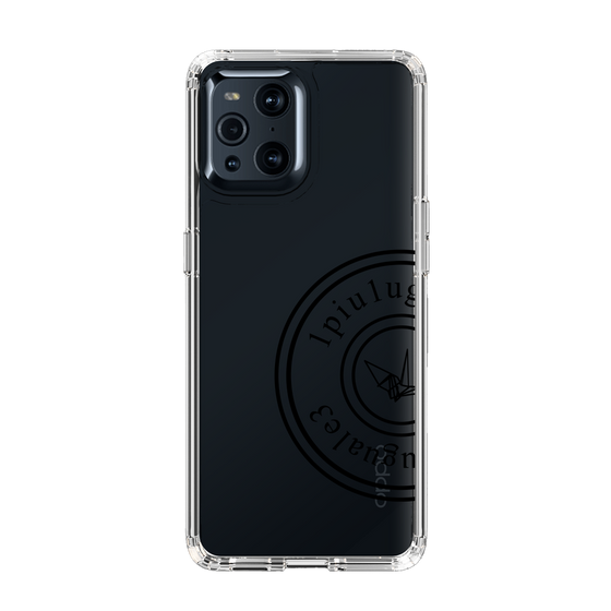 Slim Protection Case for OPPO Find X3 Pro［ 1PIU1UGUALE3 - crane - Black ］