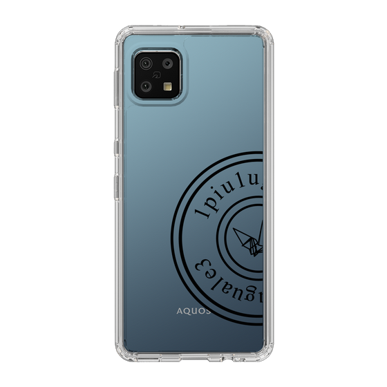Slim Protection Case for SHARP AQUOS sense6［ 1PIU1UGUALE3 - crane - Black ］