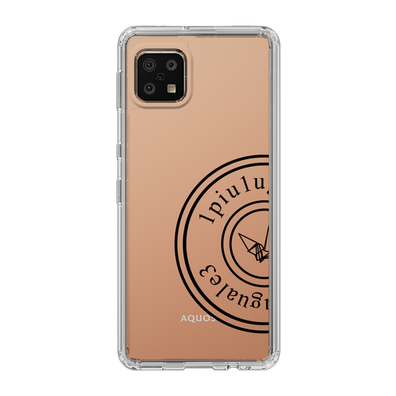 Slim Protection Case for SHARP AQUOS sense6s［ 1PIU1UGUALE3 - crane - Black ］