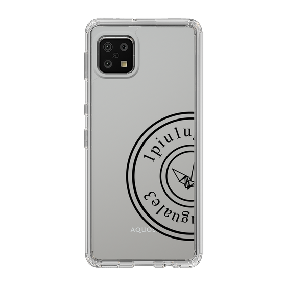 Slim Protection Case for SHARP AQUOS sense6s［ 1PIU1UGUALE3 - crane - Black ］
