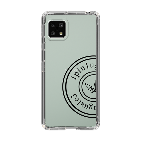 Slim Protection Case for SHARP AQUOS sense5G［ 1PIU1UGUALE3 - crane - Black ］
