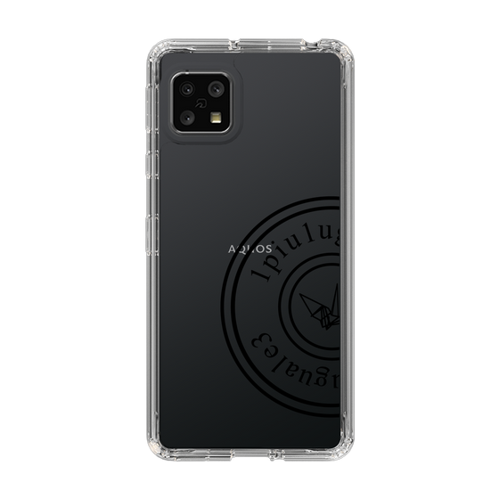 Slim Protection Case for SHARP AQUOS sense5G［ 1PIU1UGUALE3 - crane - Black ］
