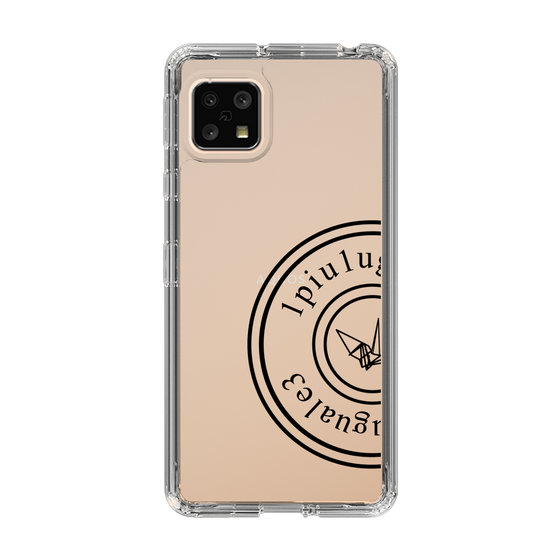Slim Protection Case for SHARP AQUOS sense5G［ 1PIU1UGUALE3 - crane - Black ］